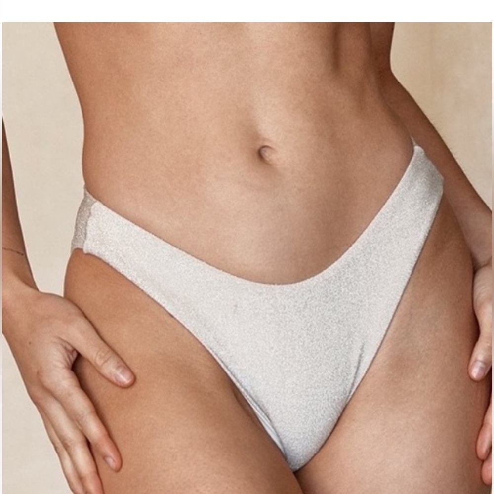 Monday Swimwear Shimmery Champagne Bikini Bottoms